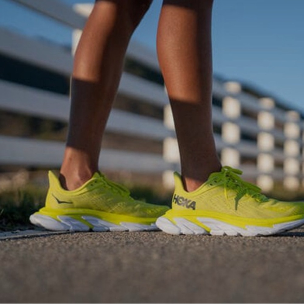 Hoka Clifton Edge Women's Neon Athletic Shoe -size 8